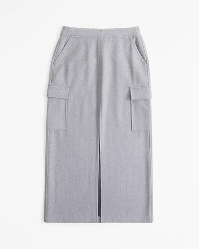 Cargo Fleece Maxi Skirt