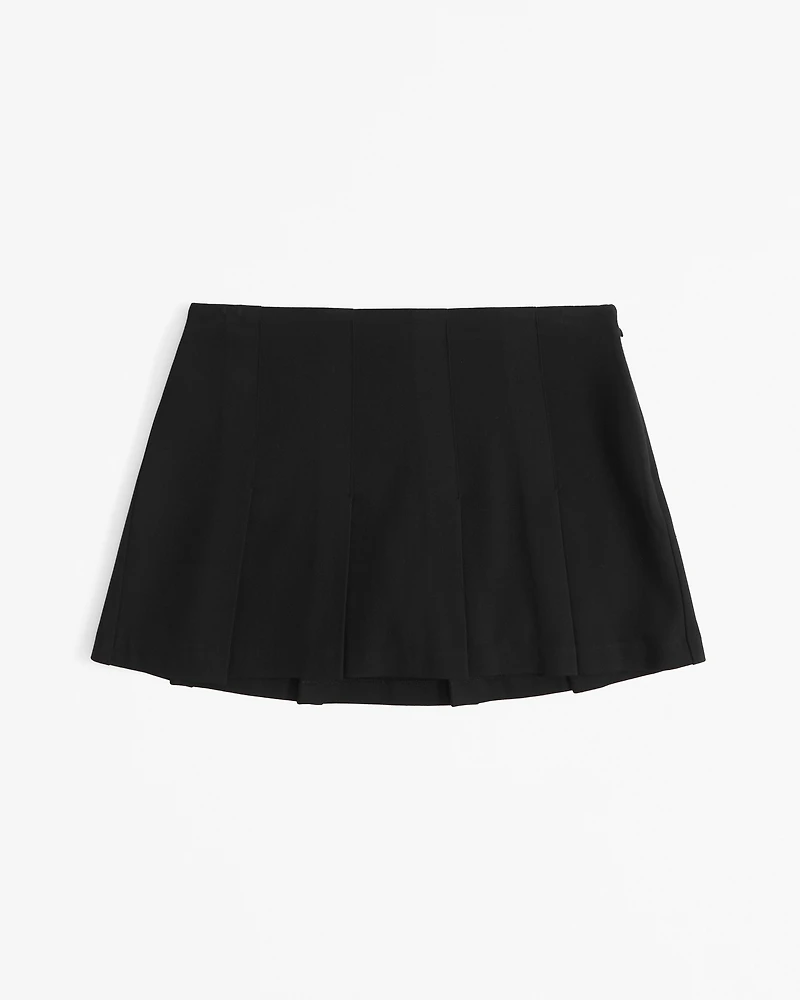 Mid Rise Pleated Mini Skort