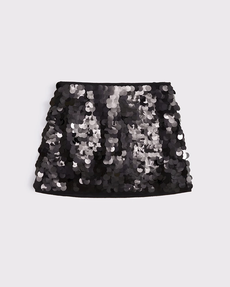 Mid Rise Sequin Skort