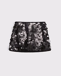Mid Rise Sequin Skort