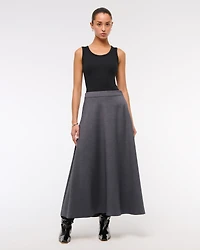 High Rise Circle-Cut Maxi Skirt
