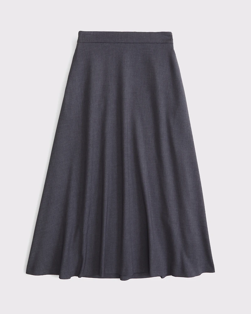 High Rise Circle-Cut Maxi Skirt