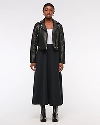 High Rise Circle-Cut Maxi Skirt