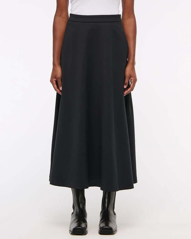 High Rise Circle-Cut Maxi Skirt