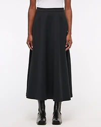 High Rise Circle-Cut Maxi Skirt