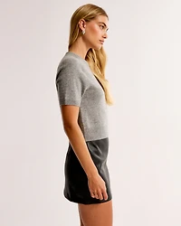 The A&F Scarlett Vegan Leather Mini Skort