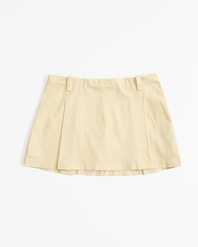 Mid Rise Pleated Mini Skort