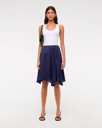 Satin Midi Skirt