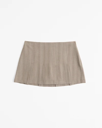 Mid Rise Pleated Mini Skort