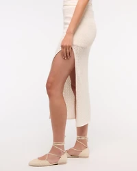 Mid Rise Crochet-Style Maxi Skirt