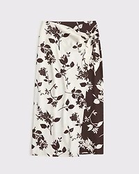 Mid Rise Wrap Maxi Skirt