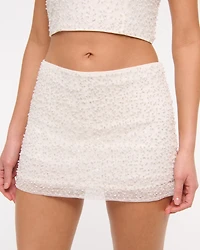 The A&F Scarlett Mid Rise Beaded Mini Skort