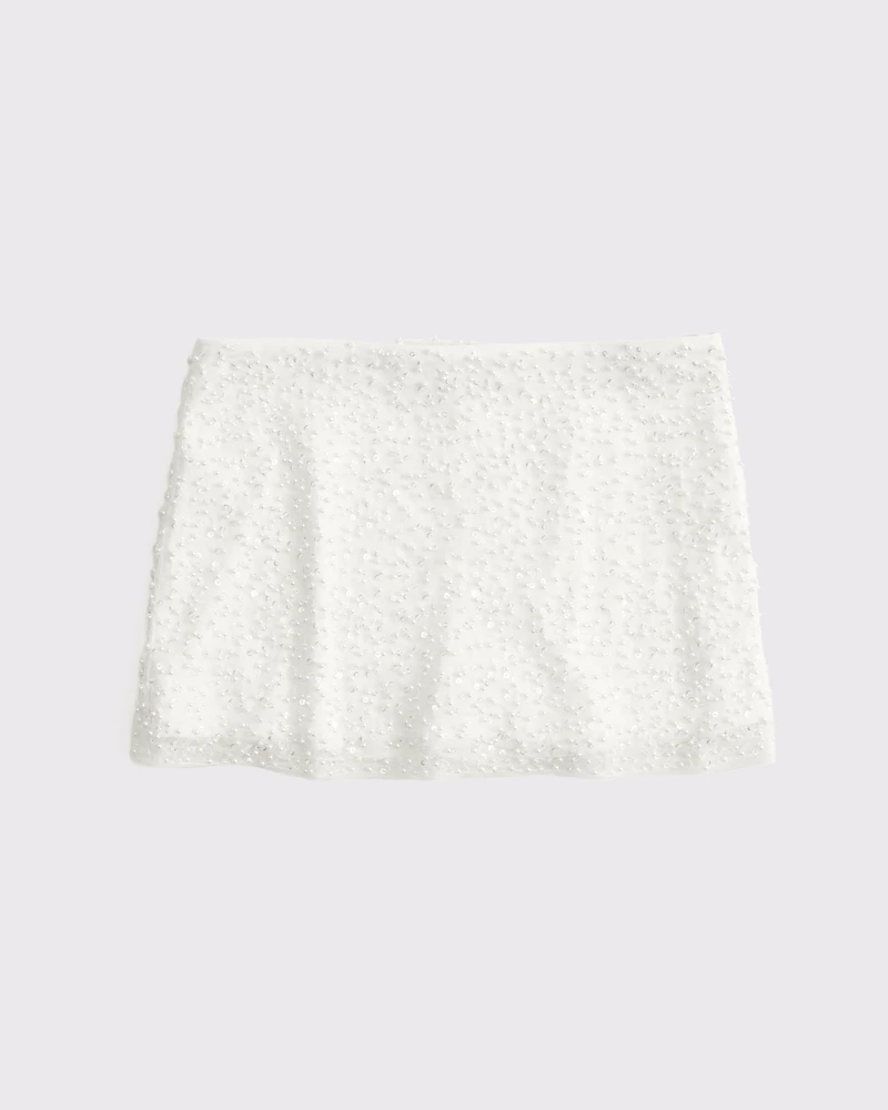 The A&F Scarlett Mid Rise Beaded Mini Skort