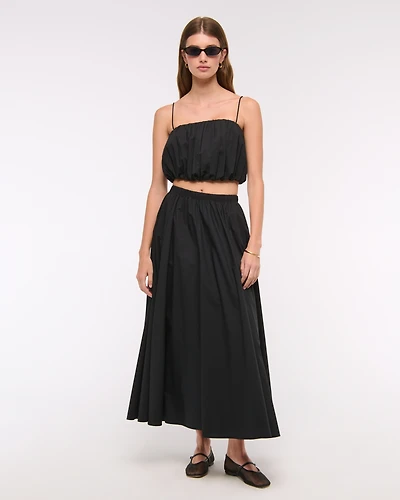 Mid Rise Maxi Skirt