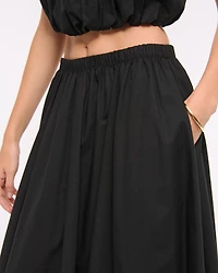 Mid Rise Maxi Skirt