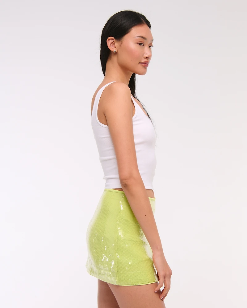The A&F Scarlett Mid Rise Sequin Mini Skort