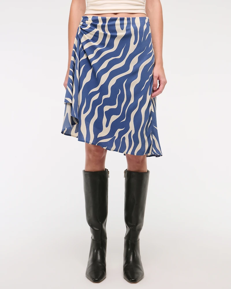 Low Rise Asymmetrical Hem Mini Skirt