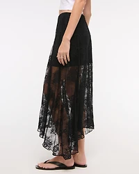 Lace Godet Maxi Skirt