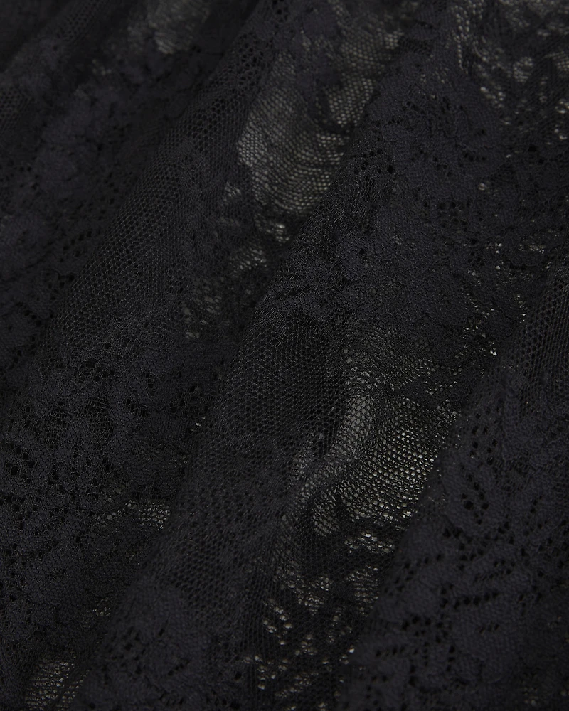 Lace Godet Maxi Skirt