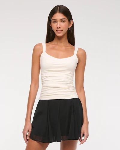 High Rise Flowy Godet Mini Skirt