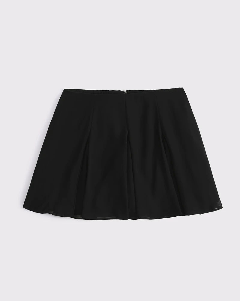 High Rise Flowy Godet Mini Skirt