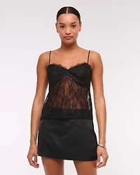 The A&F Scarlett Mid Rise Satin Mini Skort