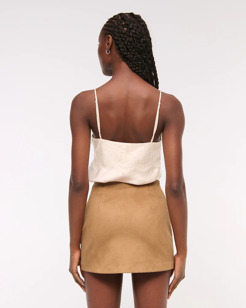 The A&F Scarlett Vegan Suede Mini Skort
