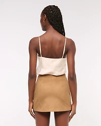 The A&F Scarlett Vegan Suede Mini Skort