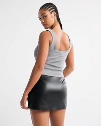 The A&F Scarlett Curve Love Vegan Leather Mini Skort
