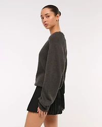 High Rise Drop-Waist Pleated Mini Skort