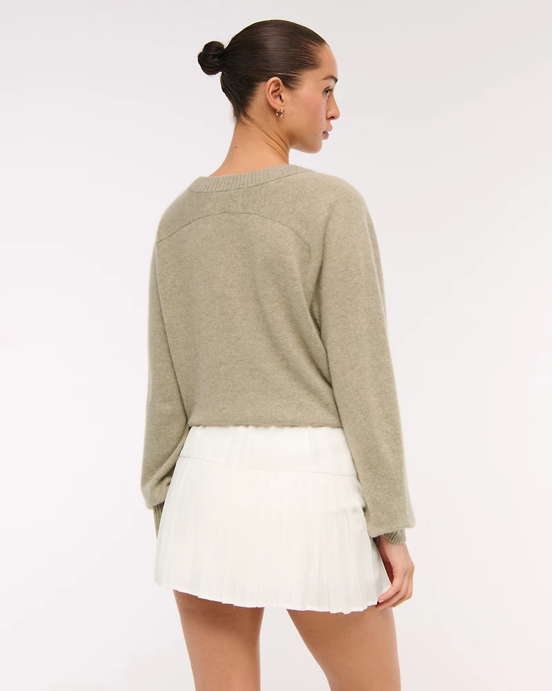 High Rise Drop-Waist Pleated Mini Skort