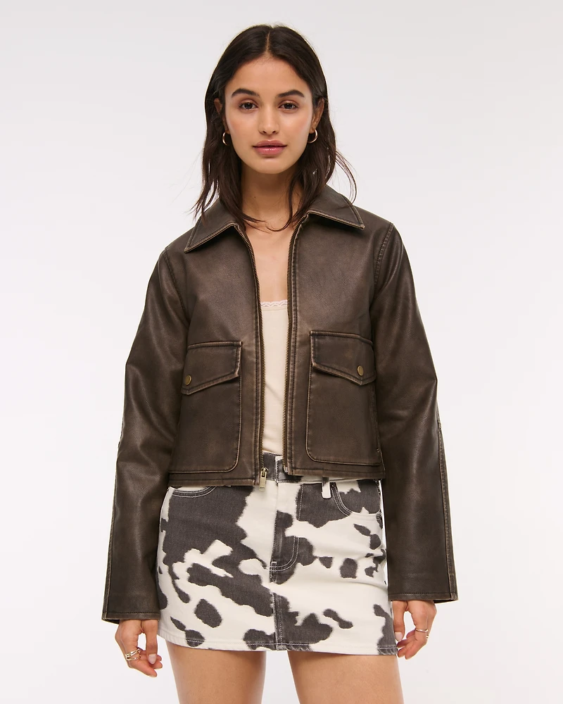 Mid Rise Denim Mini Skirt