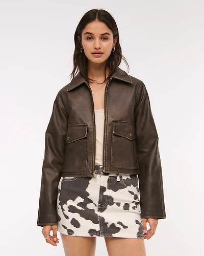 Mid Rise Denim Mini Skirt