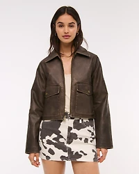 Mid Rise Denim Mini Skirt