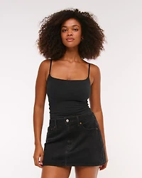 Curve Love Mid Rise Denim Mini Skirt