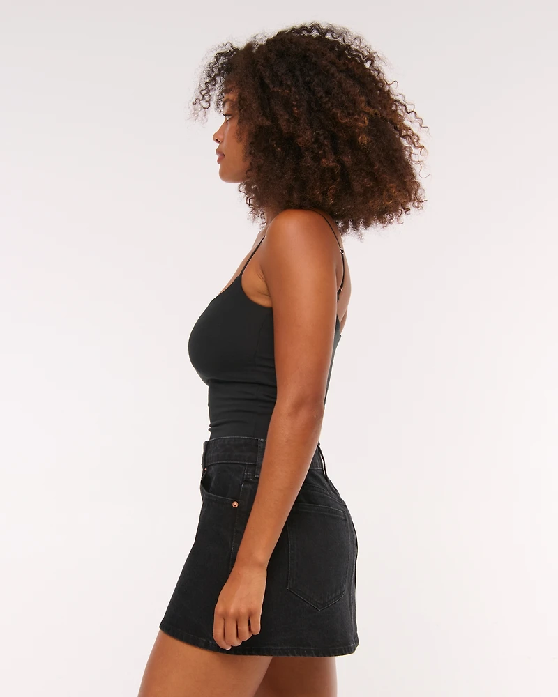 Curve Love Mid Rise Denim Mini Skirt