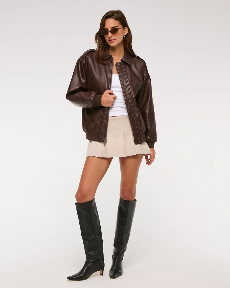 The A&F Scarlett Low Rise Micro Pleated Mini Skort