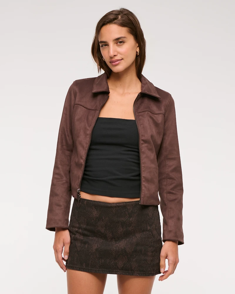 The A&F Scarlett Low Rise Denim Micro Skort