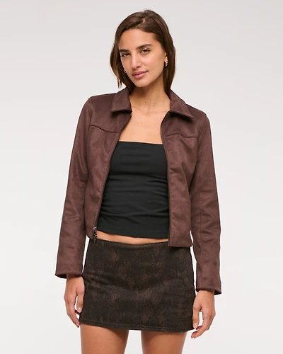 The A&F Scarlett Low Rise Denim Micro Skort