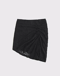 Mid Rise Asymmetrical Hem Mini Skirt