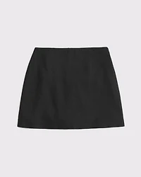 The A&F Scarlett Curve Love Linen-Blend Mini Skort
