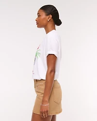 Curve Love Mid Rise Denim Studded Mini Skirt