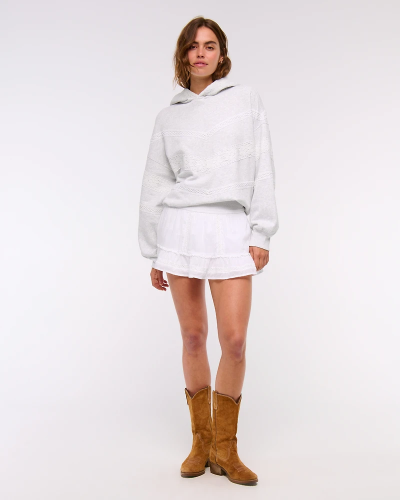 Flirty Lace-Trim Mini Skort
