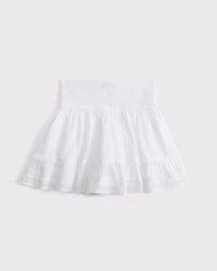 Flirty Lace-Trim Mini Skort