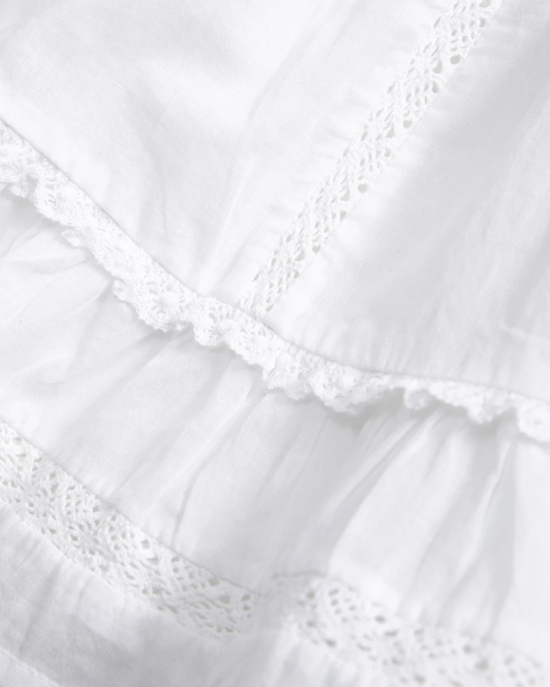 Flirty Lace-Trim Mini Skort