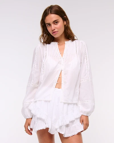 High Rise Layered Ruffle Mini Skort