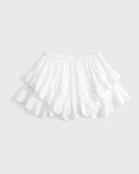 High Rise Layered Ruffle Mini Skort