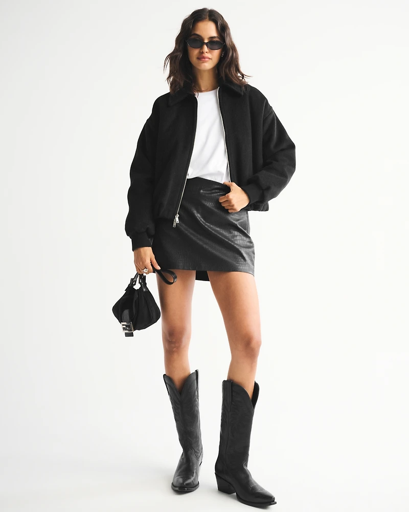 The A&F Scarlett Vegan Leather Mini Skort