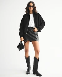 The A&F Scarlett Vegan Leather Mini Skort