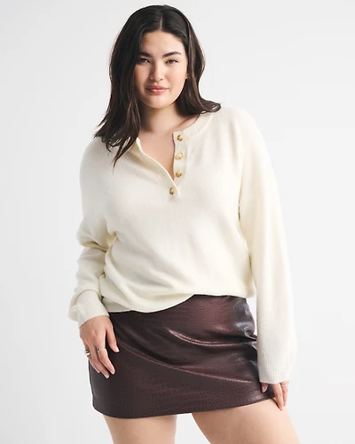 The A&F Scarlett Curve Love Vegan Leather Mini Skort